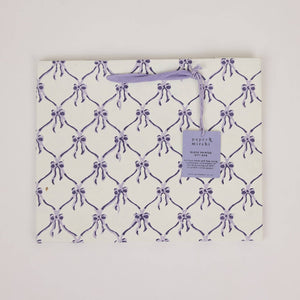 Hand Block Printed Gift Bags Medium | Violet Meringue