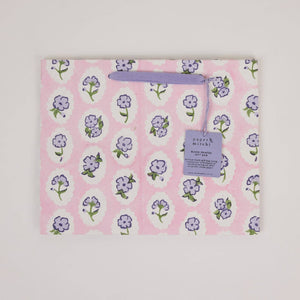 Hand Block Printed Gift Bags Medium | Violet Meringue