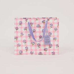 Hand Block Printed Gift Bags Medium | Violet Meringue