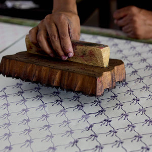 Hand Block Printed Gift Bags Medium | Violet Meringue