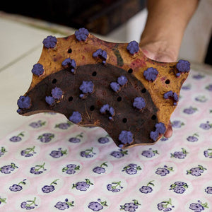 Hand Block Printed Gift Bags Medium | Violet Meringue