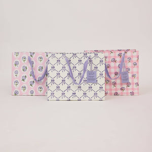 Hand Block Printed Gift Bags Medium | Violet Meringue