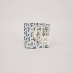 Hand Block Printed Gift Bags Small | Blue Stone Refresh