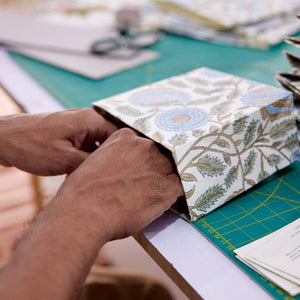 Hand Block Printed Gift Bags Small | Blue Stone Refresh
