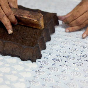 Hand Block Printed Gift Bags Small | Blue Stone Refresh