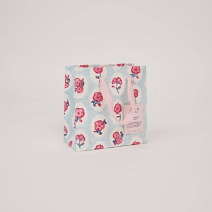 Hand Block Printed Gift Bags Small | Pink Sorbet
