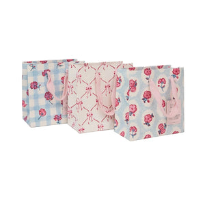 Hand Block Printed Gift Bags Small | Pink Sorbet