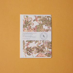 Hand Block Printed Greeting Card | Wild Rose Terracotta