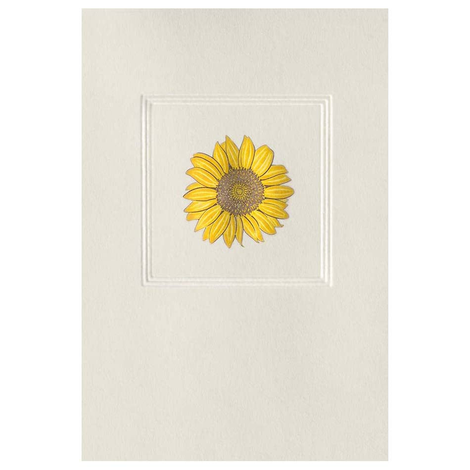 Hand Engraved Greeting Card | Sunflower