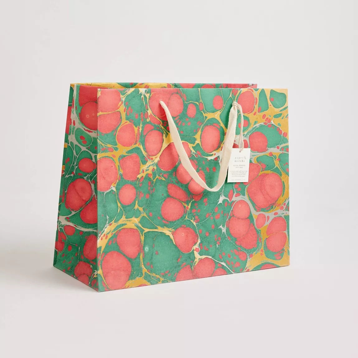 Hand Marbled Gift Bags Large | Christmas Glitz