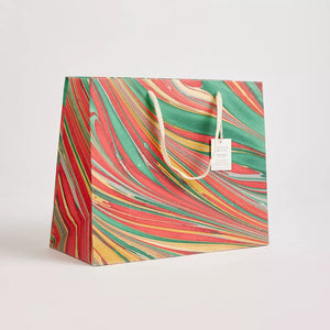 Hand Marbled Gift Bags Large | Christmas Glitz