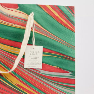 Hand Marbled Gift Bags Large | Christmas Glitz