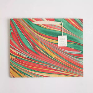 Hand Marbled Gift Bags Large | Christmas Glitz