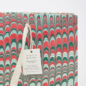 Hand Marbled Gift Bags Large | Christmas Splendour