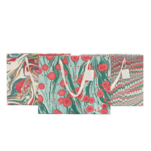 Hand Marbled Gift Bags Large | Christmas Splendour