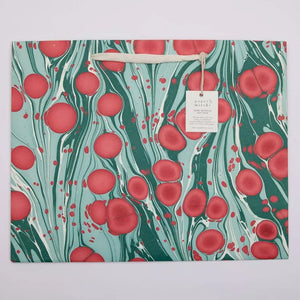Hand Marbled Gift Bags Large | Christmas Splendour