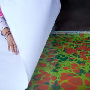 Hand Marbled Gift Bags Large | Neon