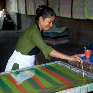 Hand Marbled Gift Bags Large | Neon