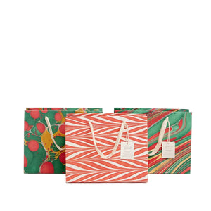 Hand Marbled Gift Bags Medium | Christmas Glitz