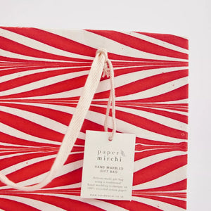 Hand Marbled Gift Bags Medium | Christmas Glitz