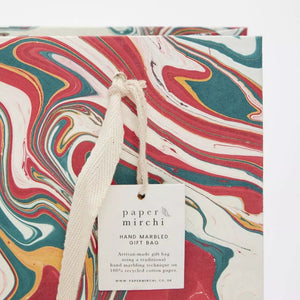 Hand Marbled Gift Bags Medium | Christmas Splendour