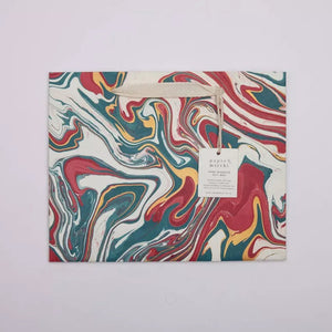 Hand Marbled Gift Bags Medium | Christmas Splendour