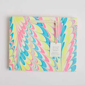 Hand Marbled Gift Bags Medium | Neon