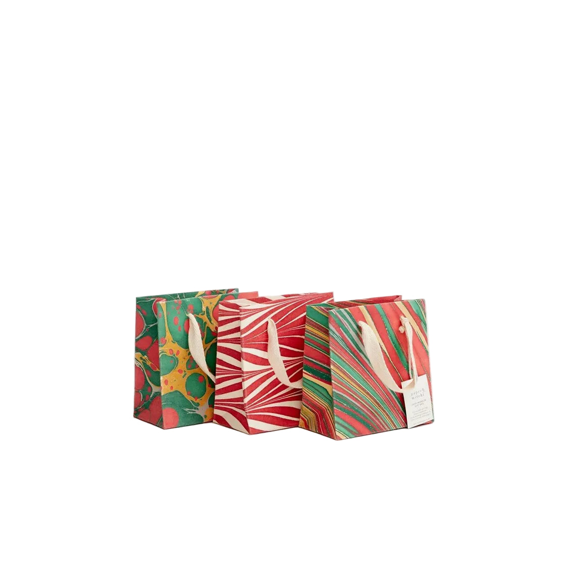 Hand Marbled Gift Bags Small | Christmas Glitz
