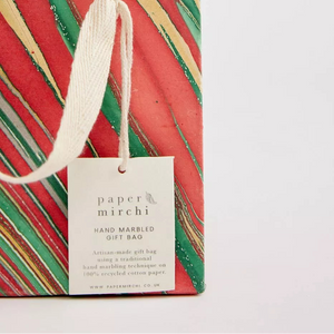Hand Marbled Gift Bags Small | Christmas Glitz