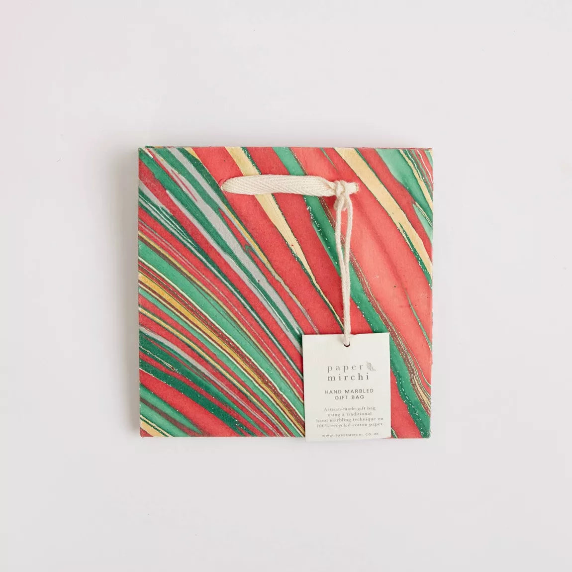 Hand Marbled Gift Bags Small | Christmas Glitz