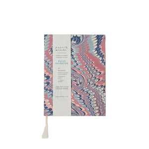 Hand Marbled Ruled Notebook | Twisted Scallops Hydrangea