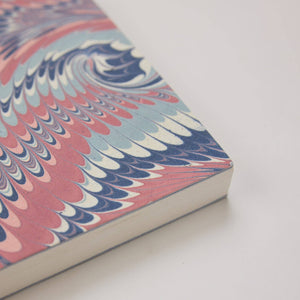 Hand Marbled Ruled Notebook | Twisted Scallops Hydrangea