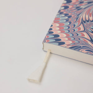 Hand Marbled Ruled Notebook | Twisted Scallops Hydrangea