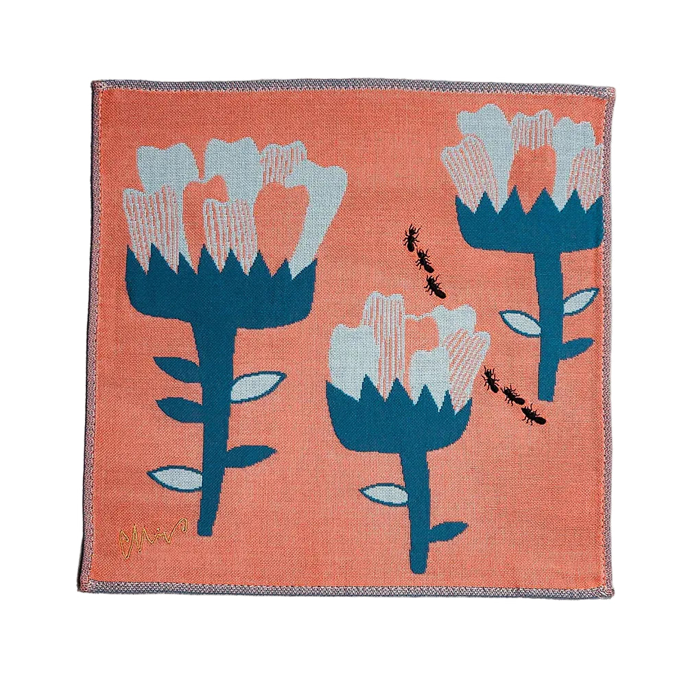 Handkerchief | Flower & Ants