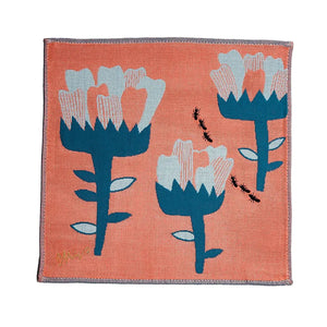 Handkerchief | Flower & Ants