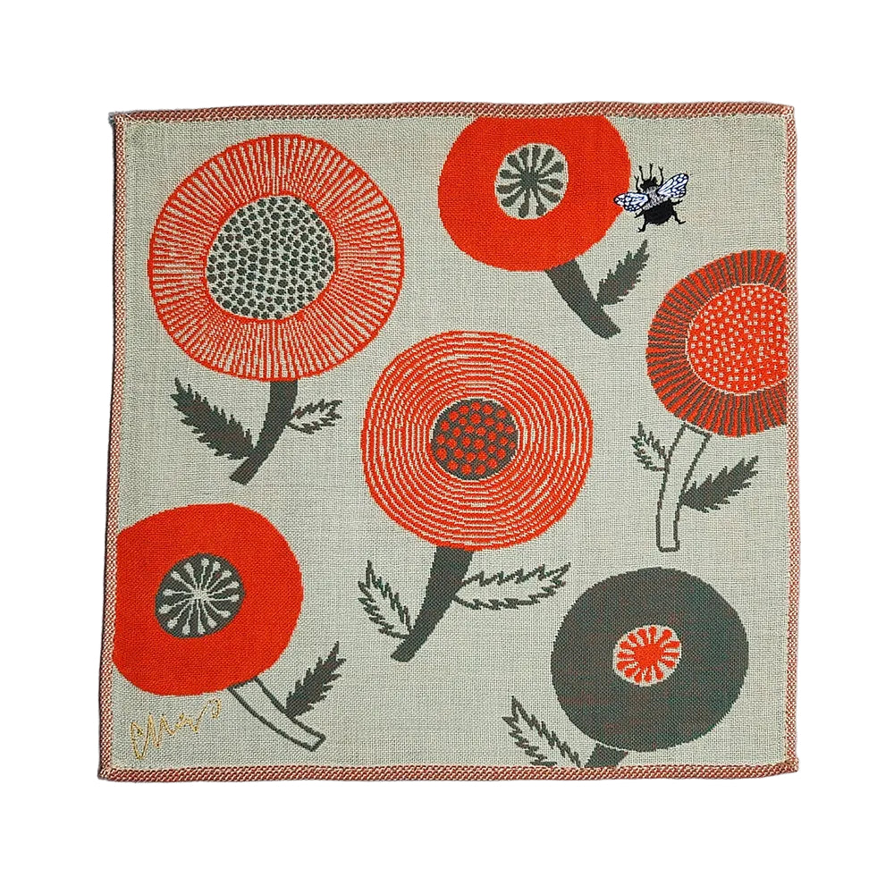 Handkerchief | Flower & Bumblebee