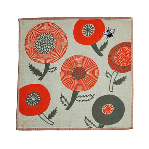 Handkerchief | Flower & Bumblebee
