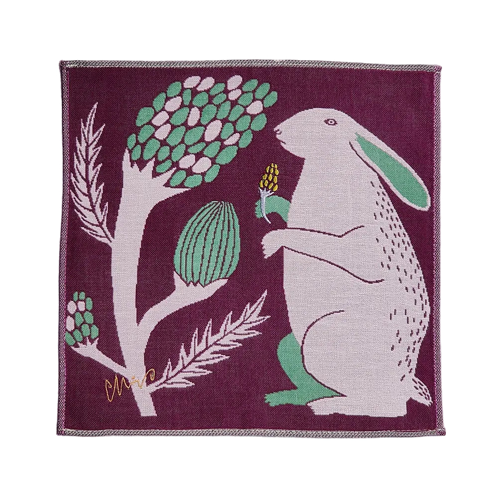 Handkerchief | Rabbit & Flowers