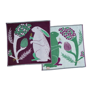 Handkerchief | Rabbit & Flowers