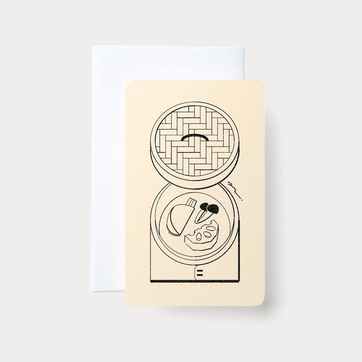 Handmade Embossed Card | Home Series: Bamboo Steamer