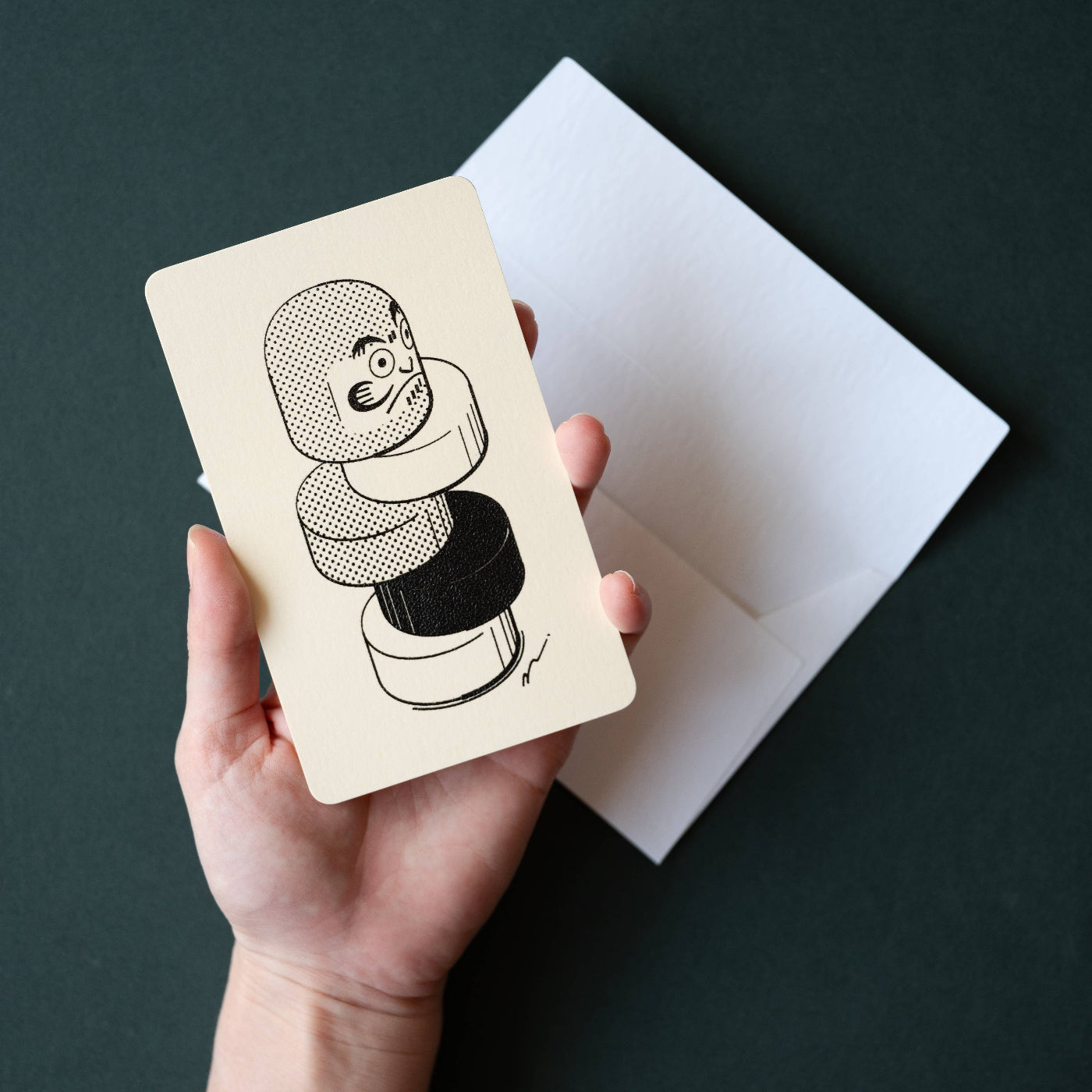 Handmade Embossed Card | Home Series: Daruma Otoshi