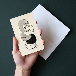Handmade Embossed Card | Home Series: Daruma Otoshi
