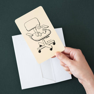 Handmade Embossed Card | Home Series: Desk Chair