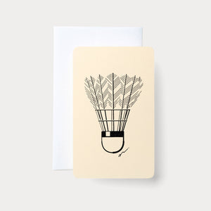 Handmade Embossed Card | Home Series: Shuttlecock