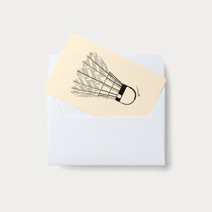 Handmade Embossed Card | Home Series: Shuttlecock