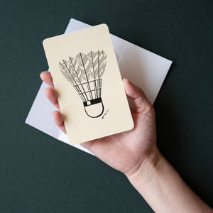 Handmade Embossed Card | Home Series: Shuttlecock