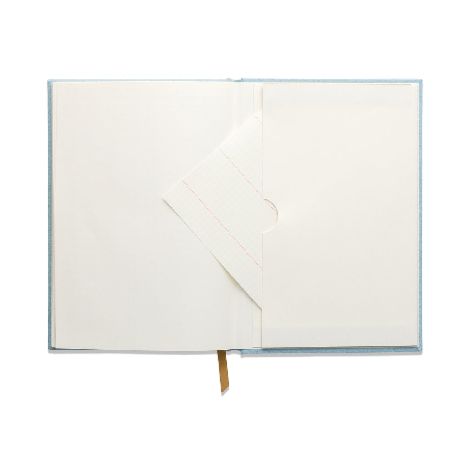 Hard Cover Suede Cloth Journal With Pocket | Arch Dot Blue