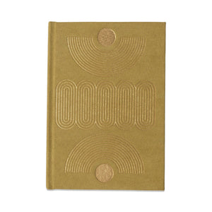 Hard Cover Suede Cloth Journal With Pocket | Avocado