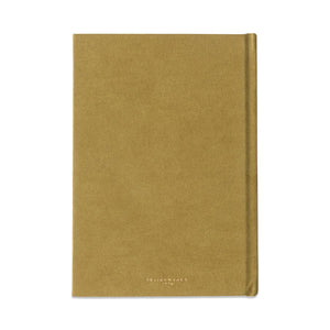 Hard Cover Suede Cloth Journal With Pocket | Avocado