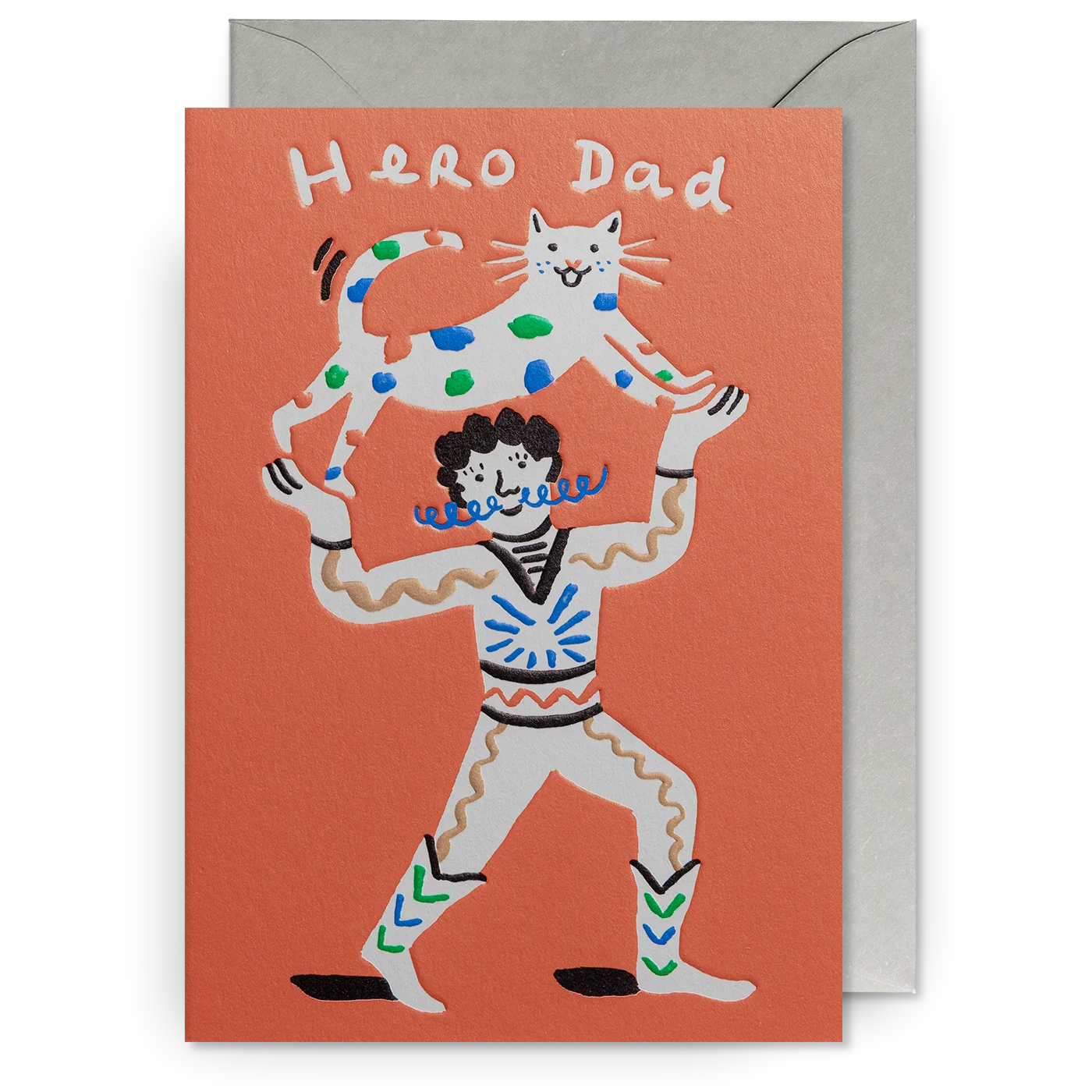 Hero Dad Retro Illustrated Greeting Card | Marie Assénat